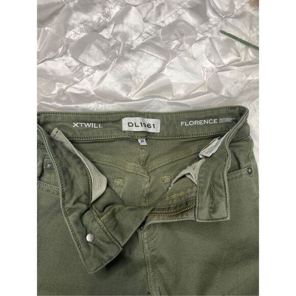 DL1961 Florence Intasculpt Skinny Zip Ankle Mid-Rise Jeans Green 24 - Picture 9 of 15